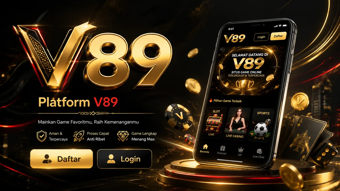 V89 platform gaming dengan tampilan mobile